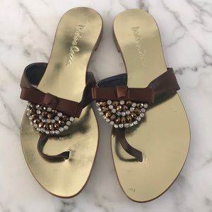 Divina Cacao Made In Italy Flip-Flop Sandals.